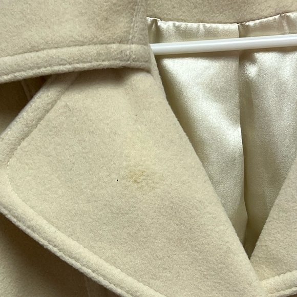 Kenneth Cole Cream Wool Trench Coat women’s 12 - Picture 7 of 9